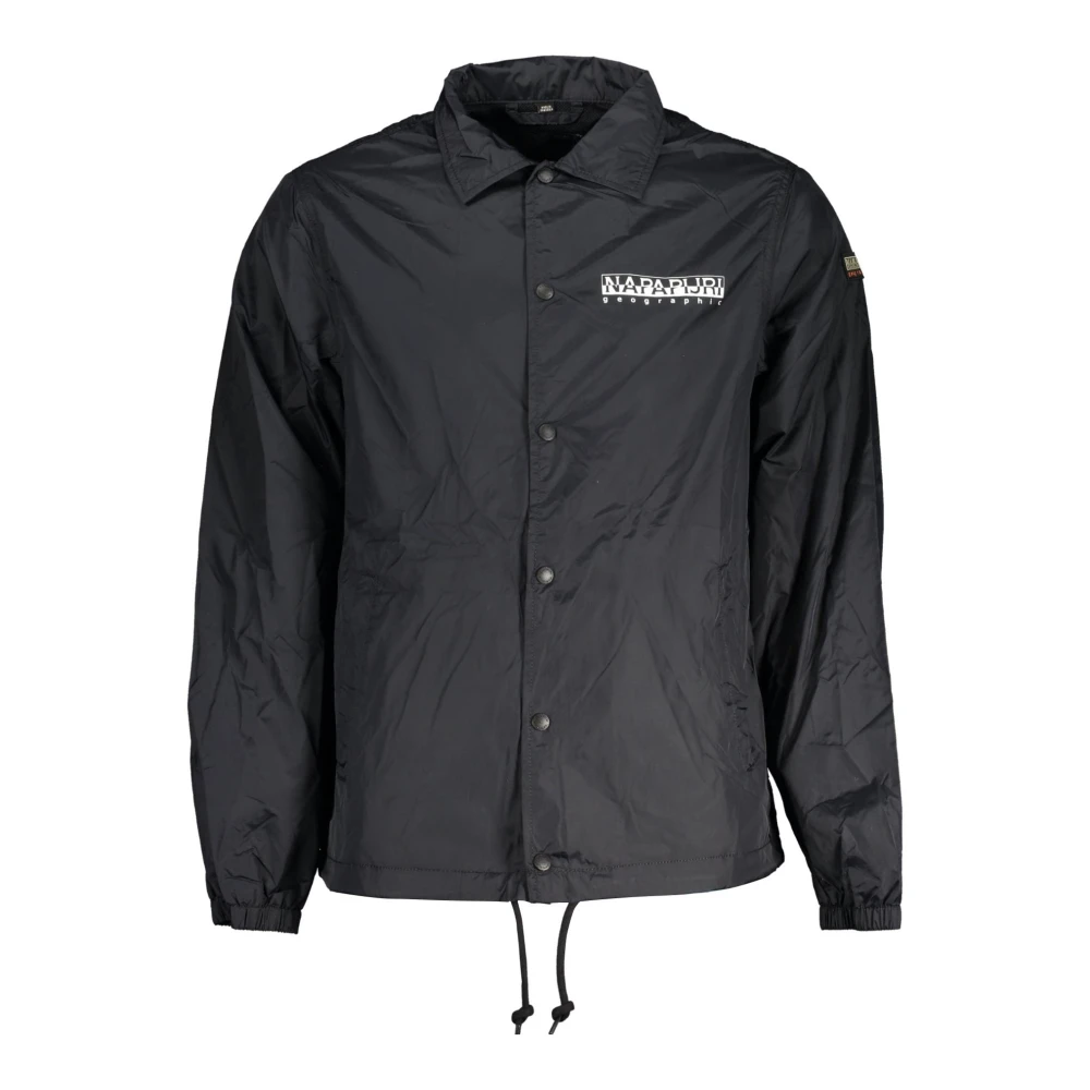 Napapijri Men's Black Waterproof Long Sleeve Sports Jacket - Light Jackets - Xs - Jackets