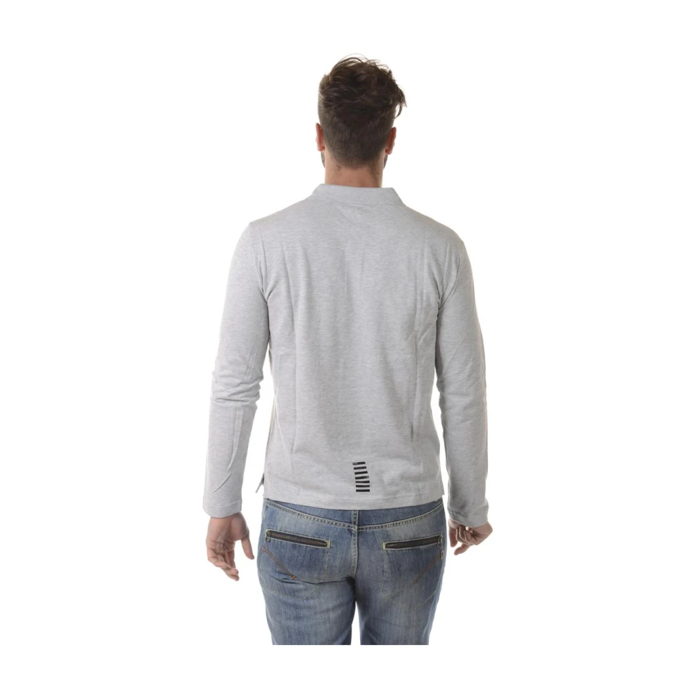 Emporio Armani EA7 Klassieke Polo Shirt voor Mannen Gray Heren
