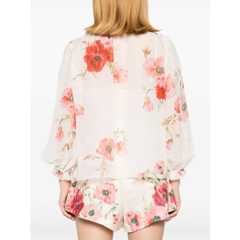 Zimmermann Bloemen Billow Shirt Multicolor Dames