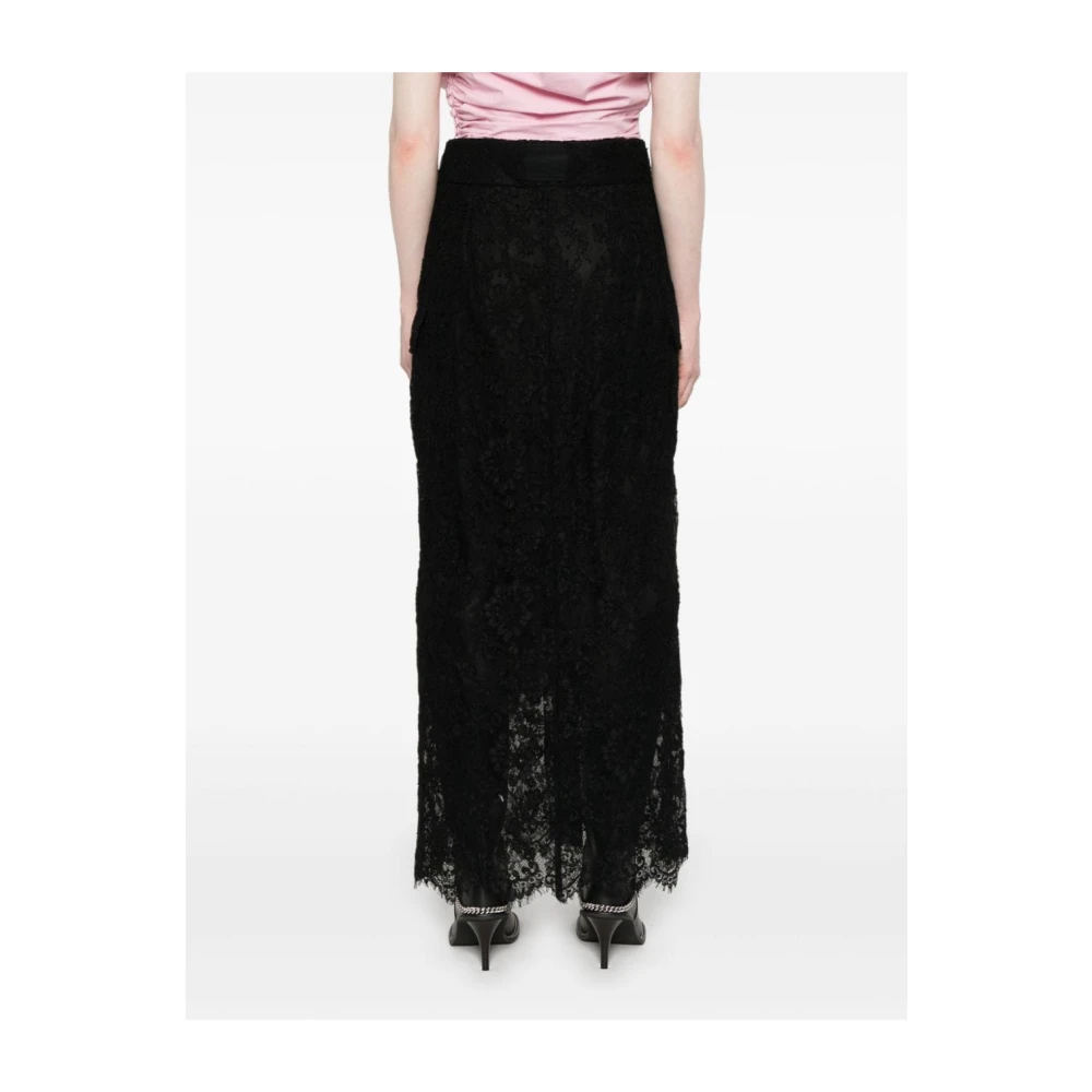 Ermanno Scervino Zwarte kanten cargorok Black Dames