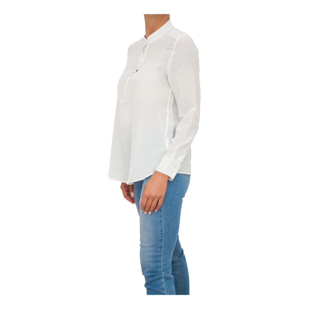 Marella Witte Blouse Klassieke Stijl White Dames
