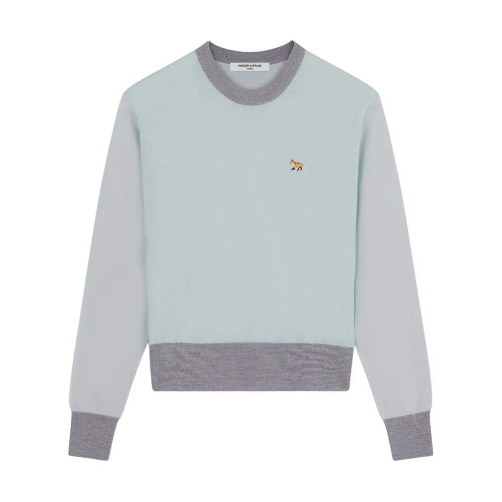 Maison Kitsuné Wol Vos Trui Blue Dames