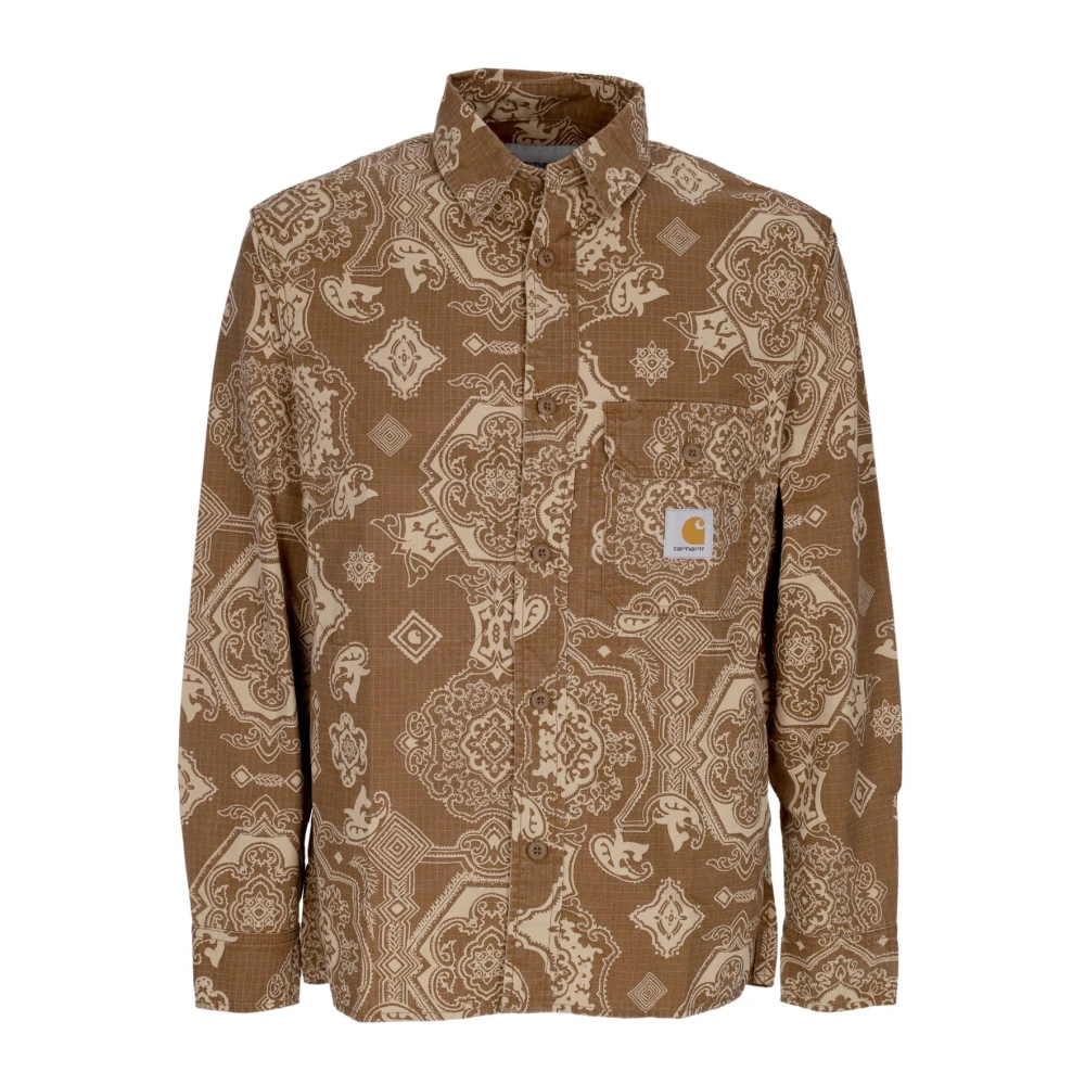 Carhartt WIP Bruine Overhemd met Lange Mouwen Heavy Stone Wash Brown Heren