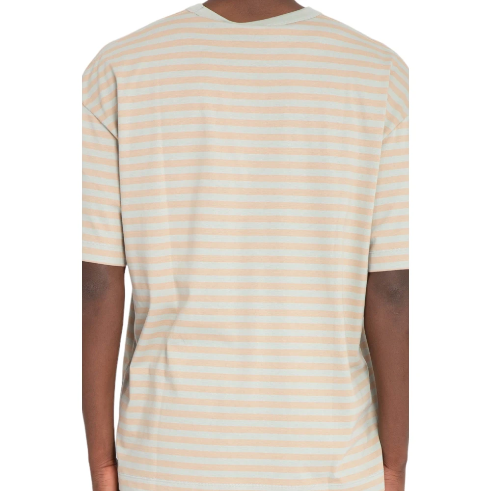 Études Gestreepte Accent Tee in Zand Beige Heren