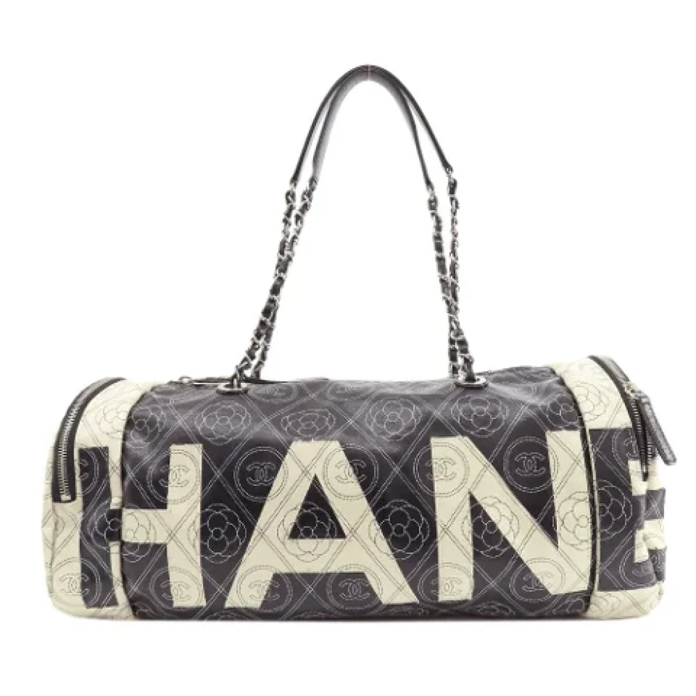 Chanel Vintage Pre-owned Leather travel-bags Black Dames