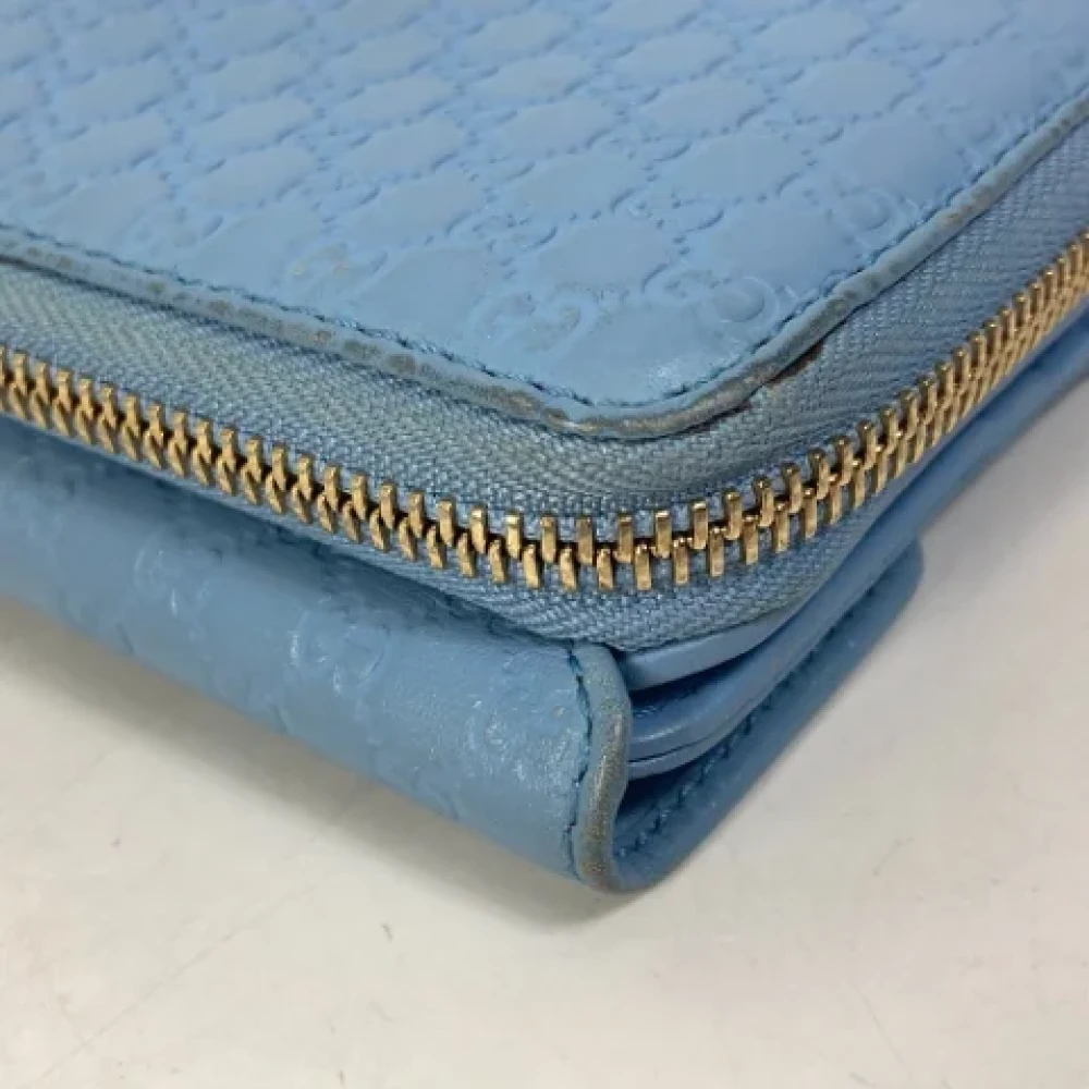 Gucci Vintage Pre-owned Leather wallets Blue Dames