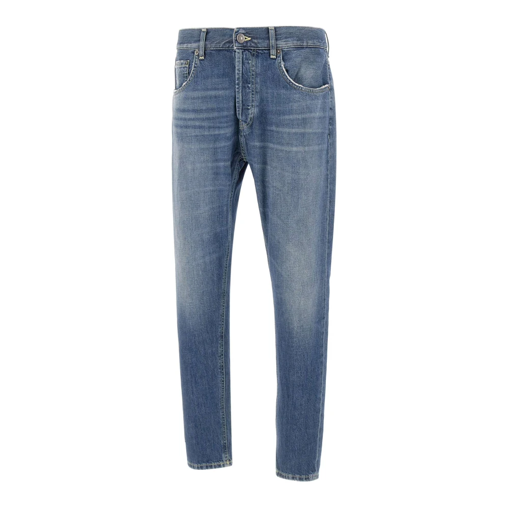 Dondup Blauwe Katoenen Jeans met Bliksem Blue Heren