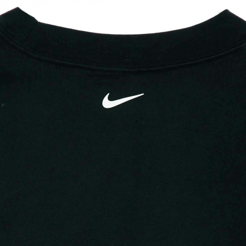 Nike Kort Korte Mouwen Crop Print Top Black Dames