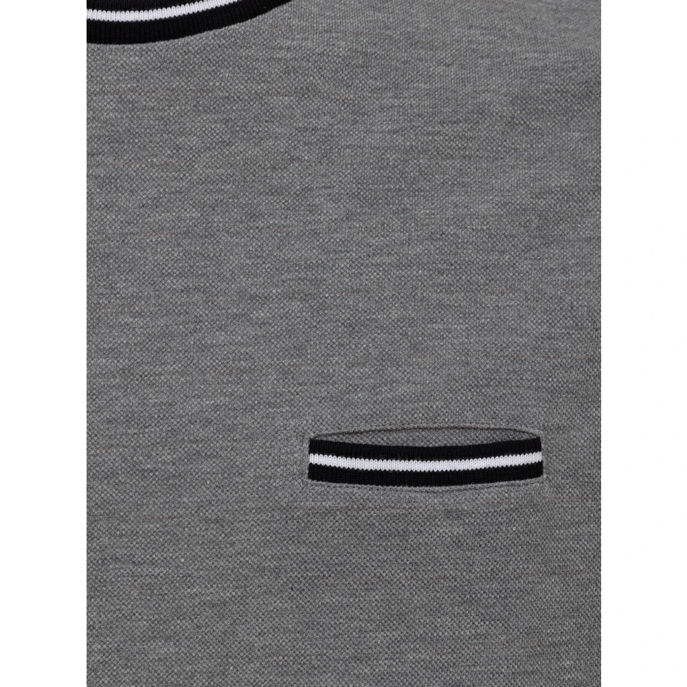 Fendi Grijze Zak T-shirt Made in Italy Gray Heren