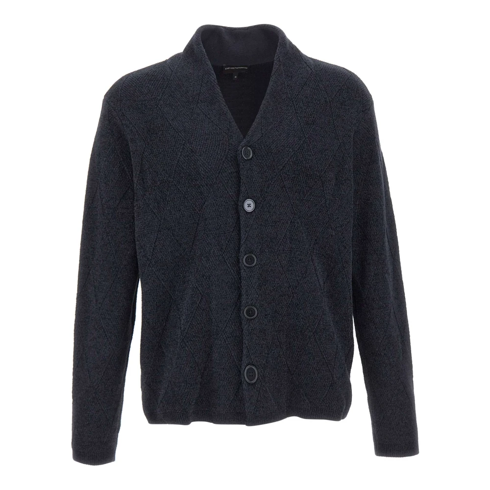Emporio Armani Jumpers Blue - Male - Cardigans - Blue - L - Knitwear