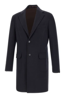 Flap-Pocket Half-Belt Coat