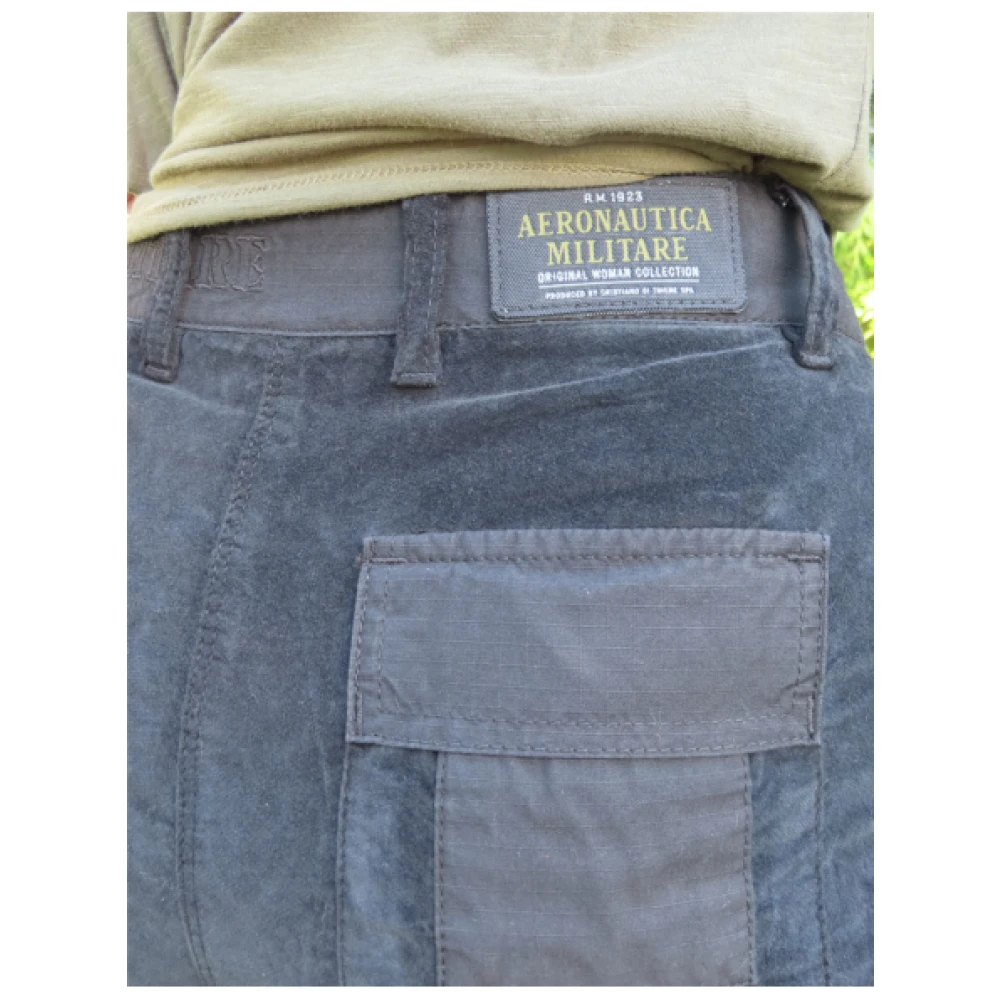 aeronautica militare Anti-G Broek Katoenmix Fluweel Black Dames