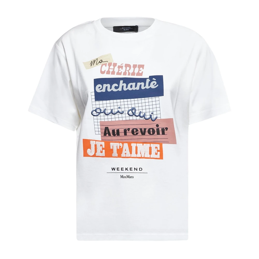Max Mara Weekend Witte T-shirts en Polo's met Logo White Dames