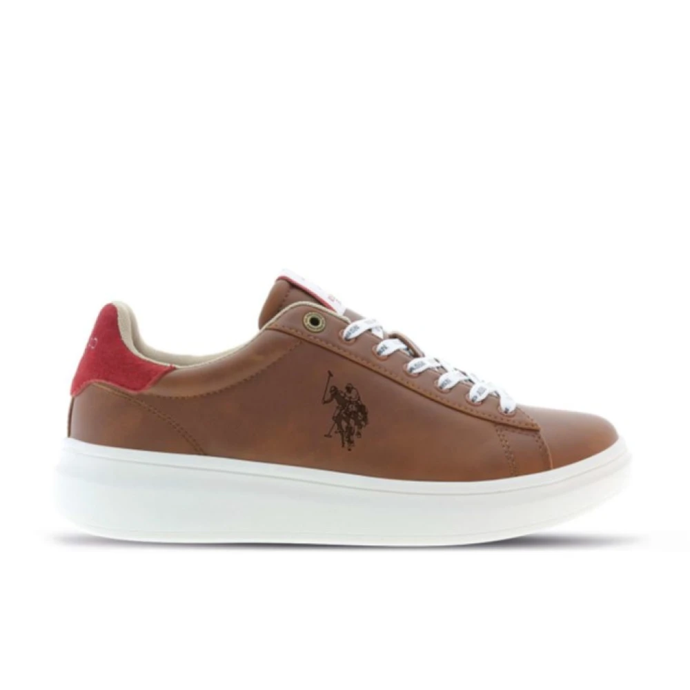 U.s. Polo Assn. Stijlvolle Leren Schoenen Heren Schoenen Bruin