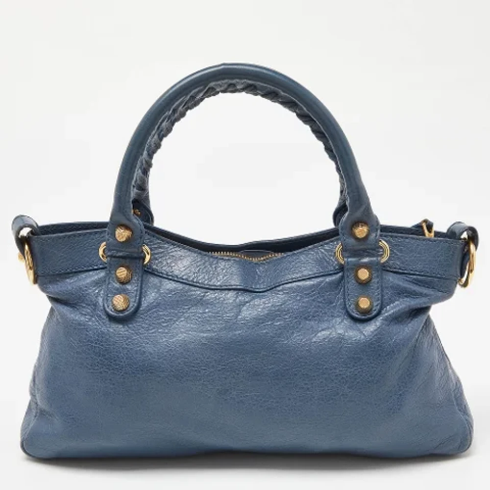 Balenciaga Vintage Pre-owned Leather totes Blue Dames