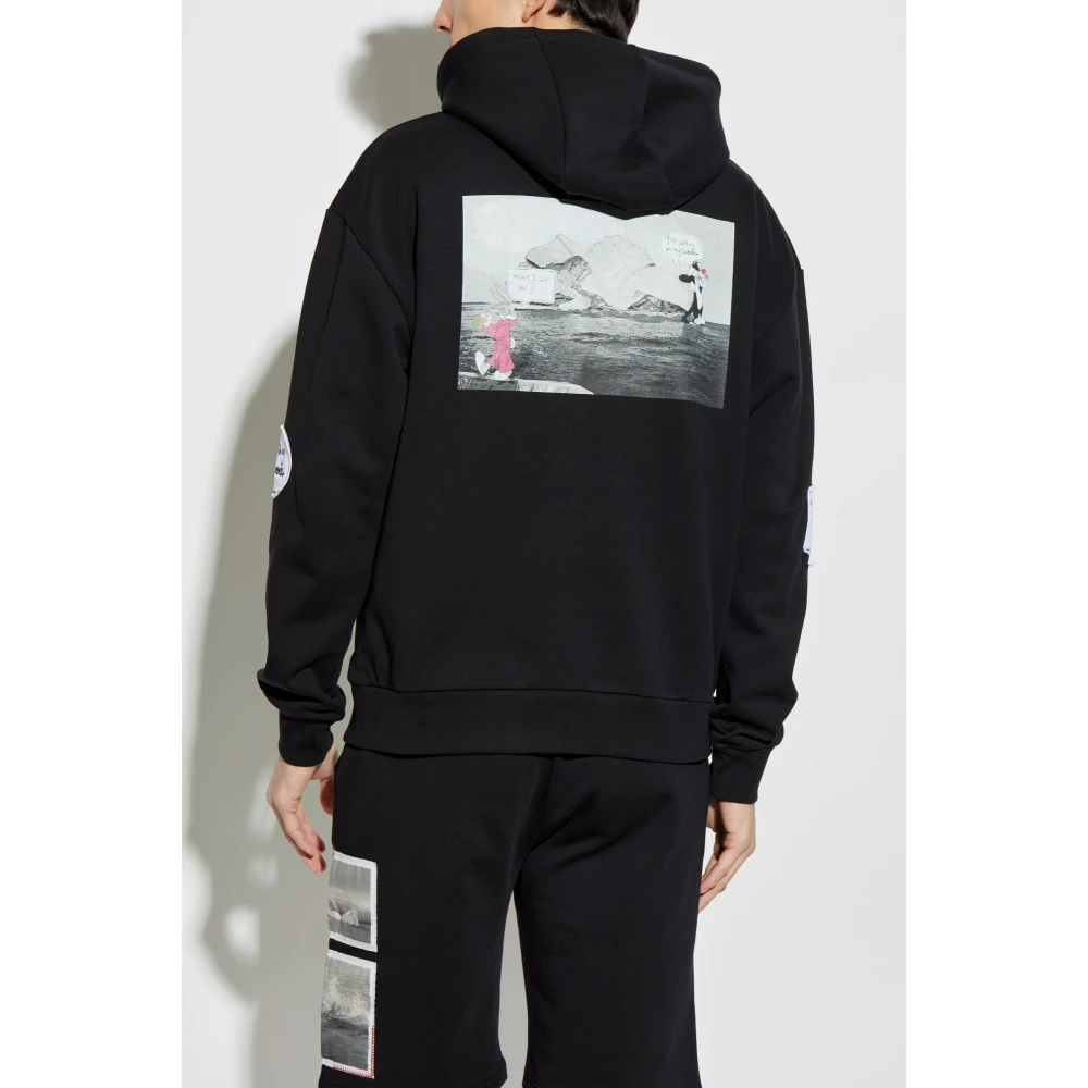 Iceberg Sweatshirt met logo Black Heren
