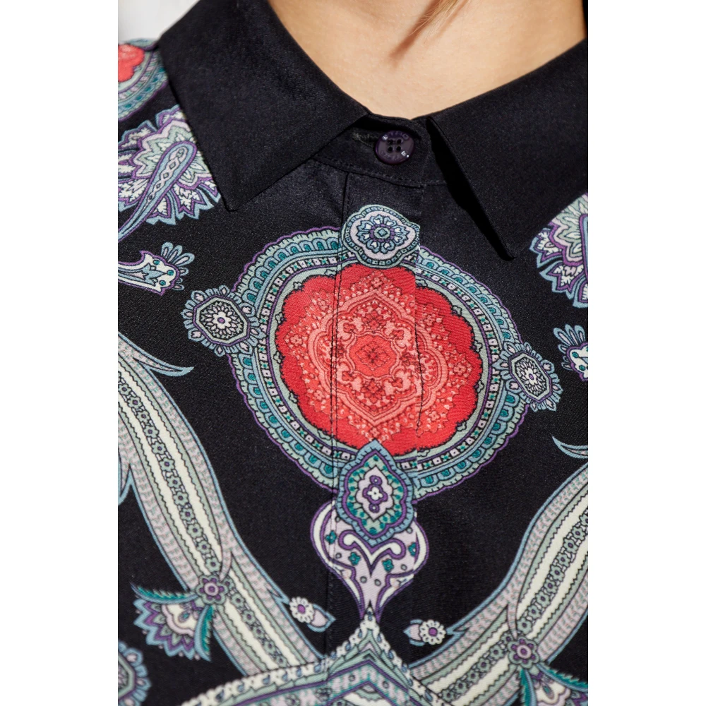 ETRO Zijden overhemd Black Dames