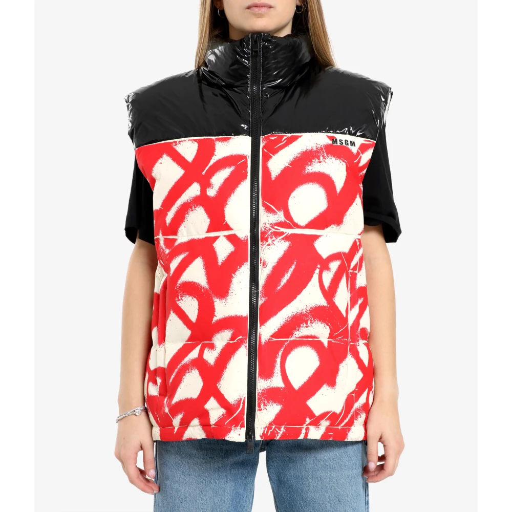 Msgm Gewatteerde trui met spuitverfpatroon Multicolor Dames