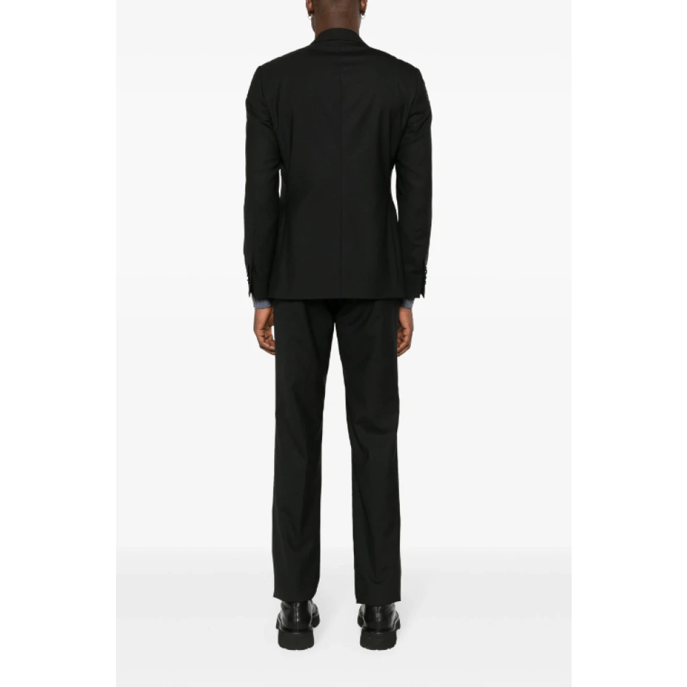Lardini Wollen pak met inkeping Black Heren