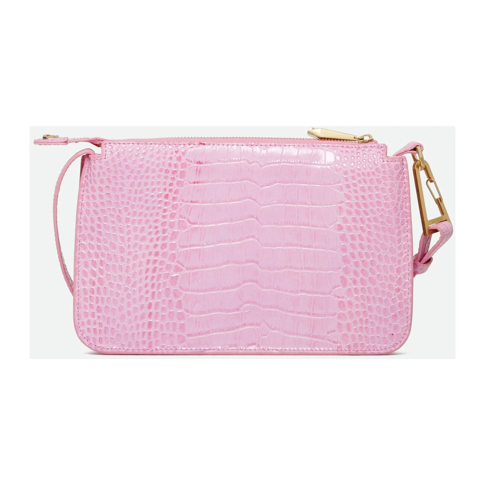 PATRIZIA PEPE Roze Leren Schoudertas met Rits Pink Dames