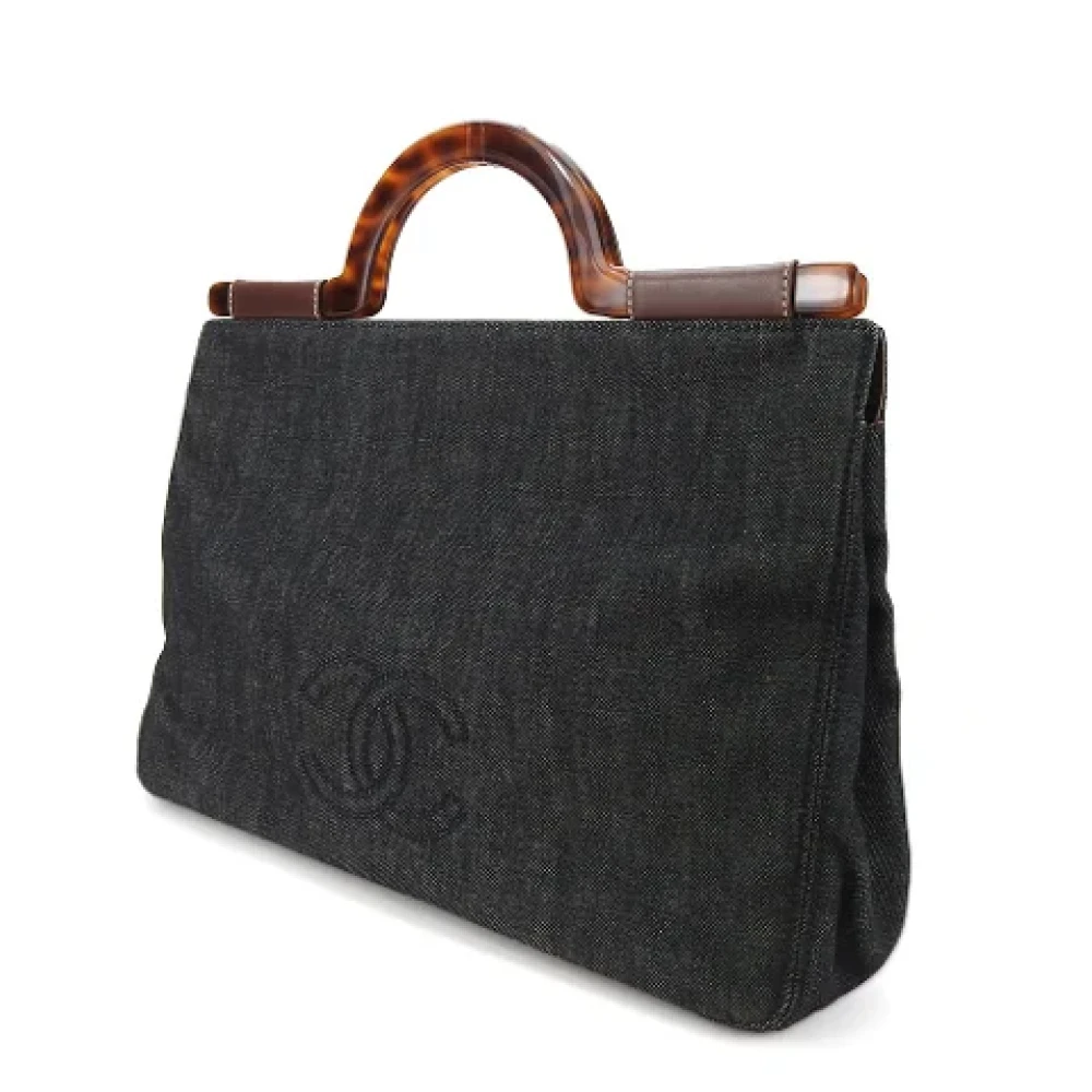 Chanel Vintage Pre-owned Denim handbags Black Dames
