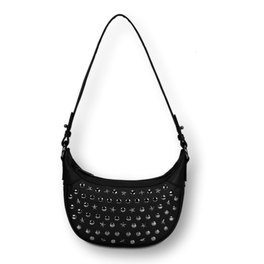 Núnoo Leren Studs Tas Black Dames