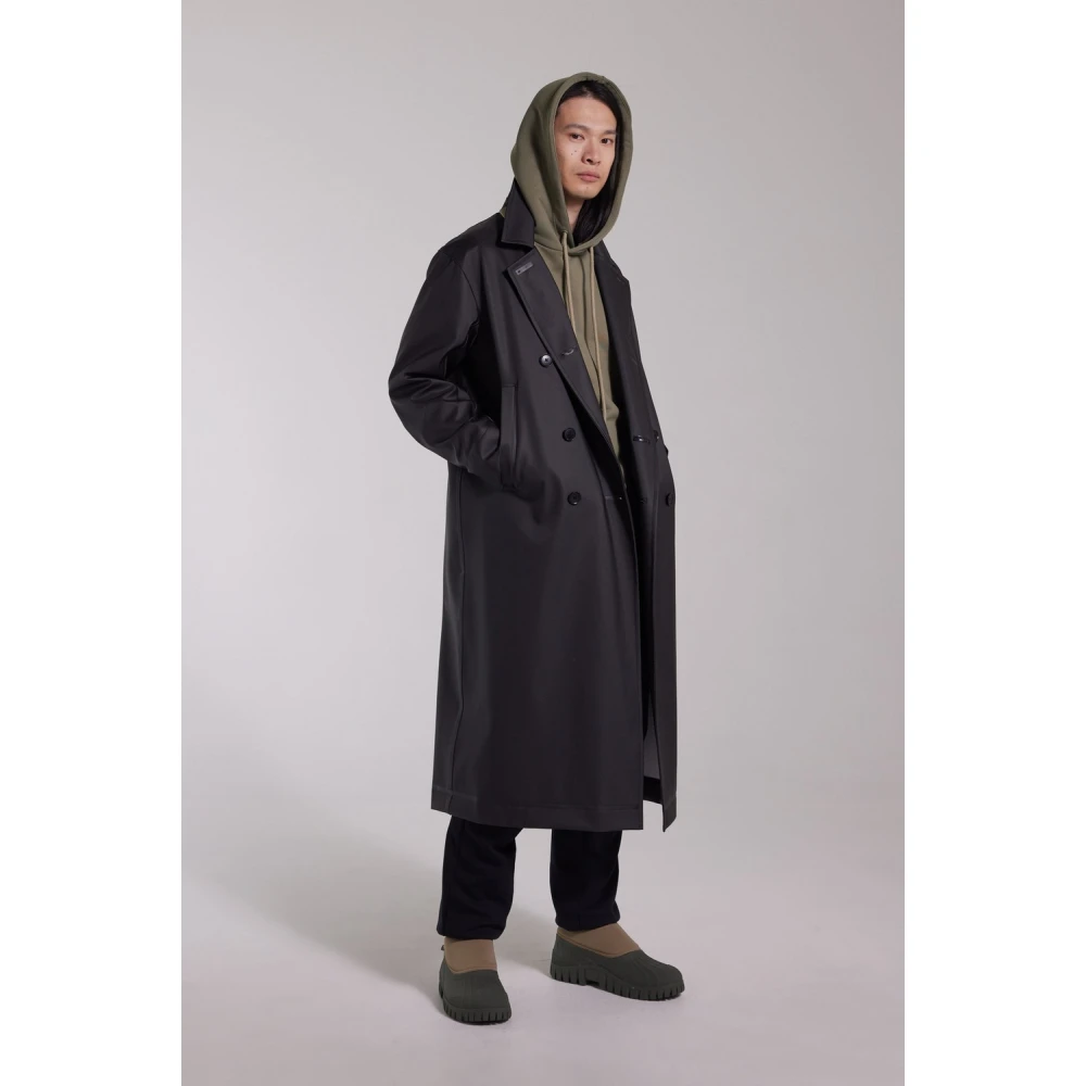 Stutterheim Waterdichte Dubbelrijige Overjas Black Heren