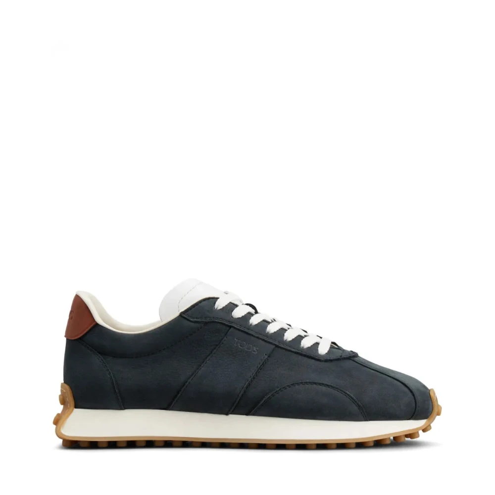 Tod’s Leren Casual Platte Sneakers Heren Schoenen Blauw