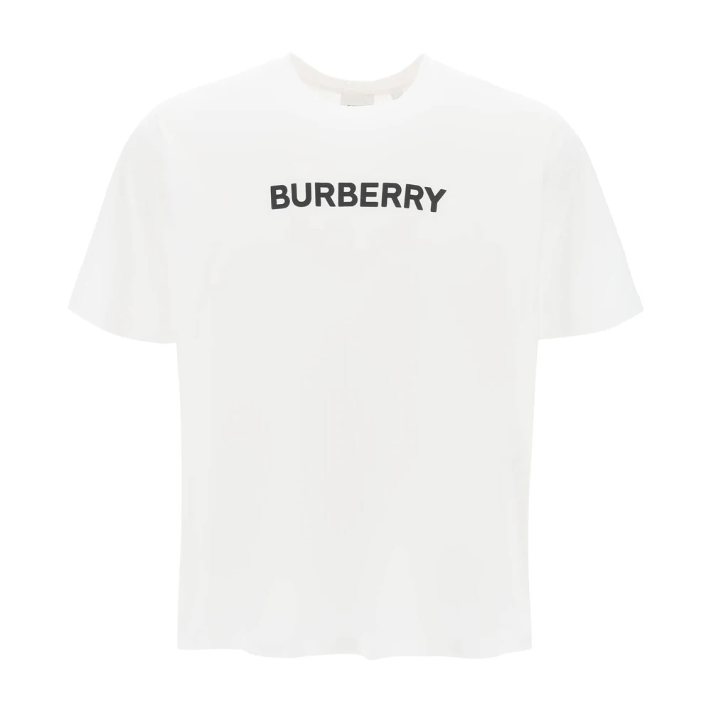 Burberry Logo Print Crew Neck T-shirts en Polos White