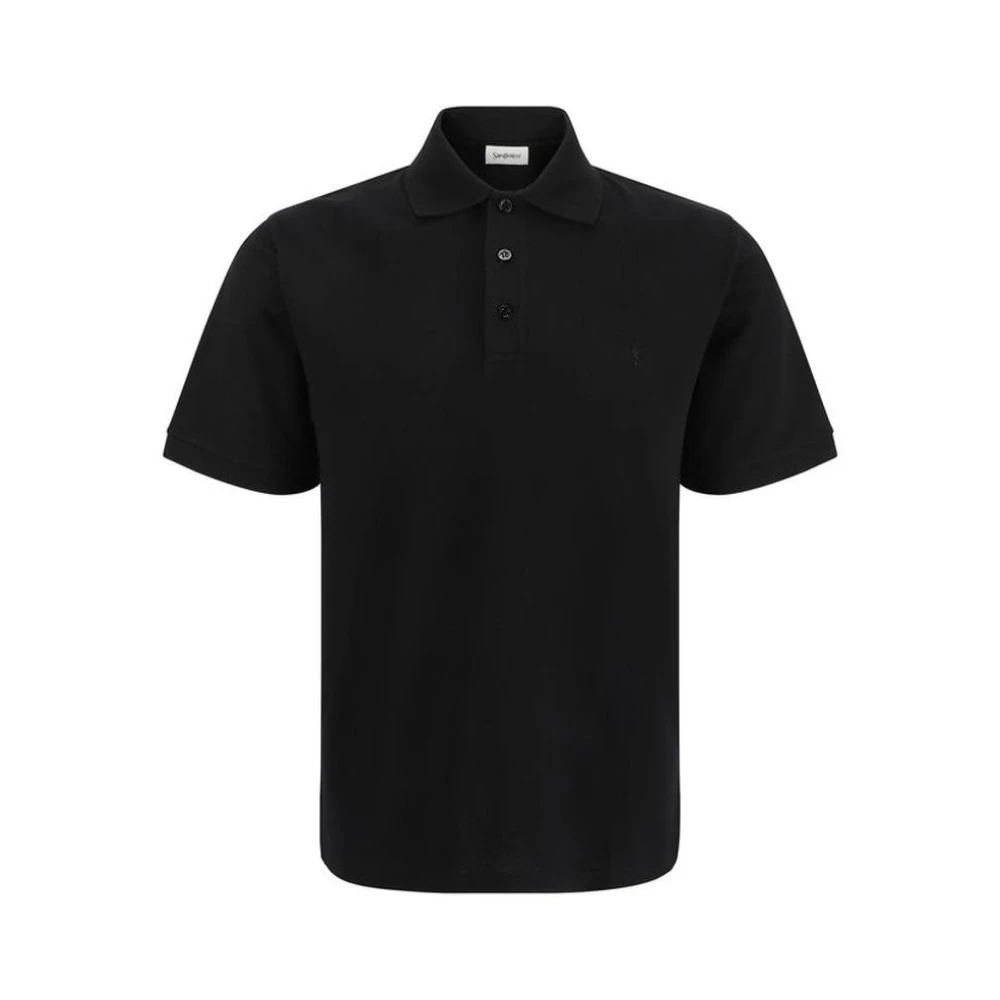 Saint Laurent Cassandre Polo Shirt Black Heren