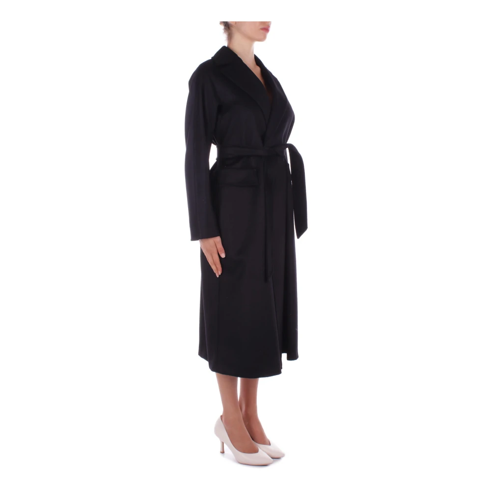 Max Mara Zwarte wollen jas met knoopsluiting Black Dames