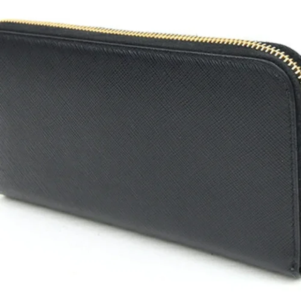Prada Vintage Pre-owned Leather wallets Black Dames