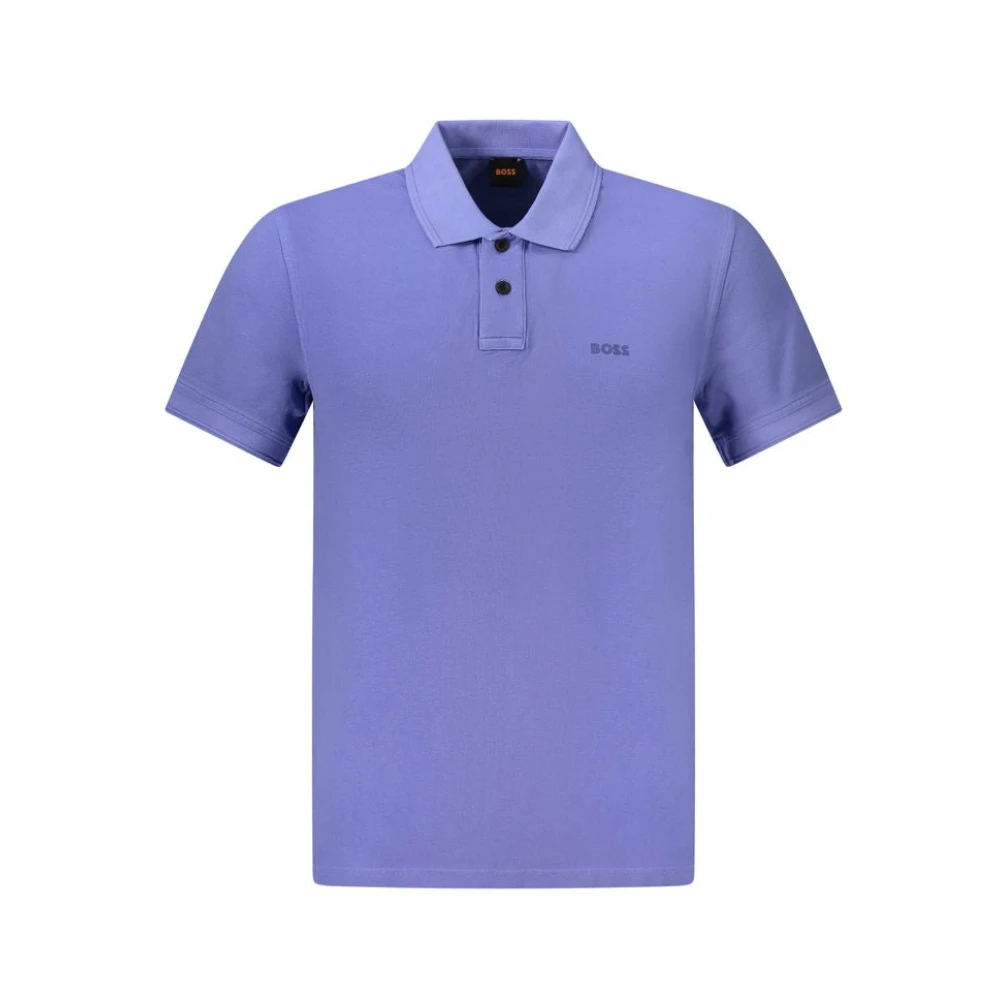 Hugo Boss Blauw Katoenen Poloshirt Blue Heren