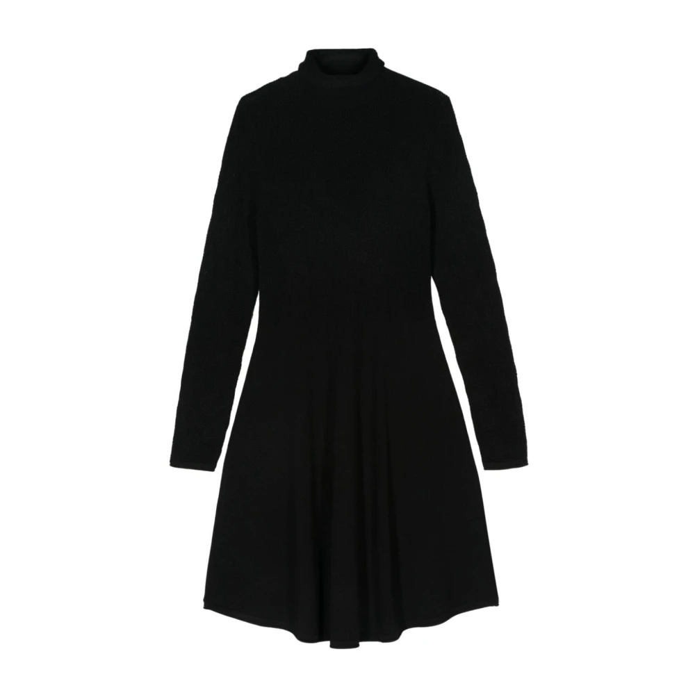 Blugirl Zwarte Bloemen Geborduurde Gebreide Jurk Black Dames