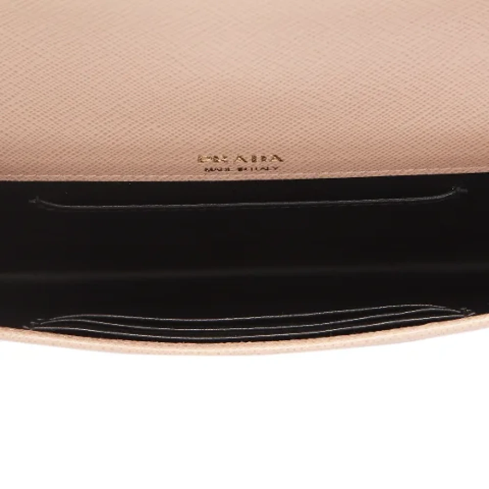 Prada Vintage Pre-owned Leather crossbody-bags Pink Dames