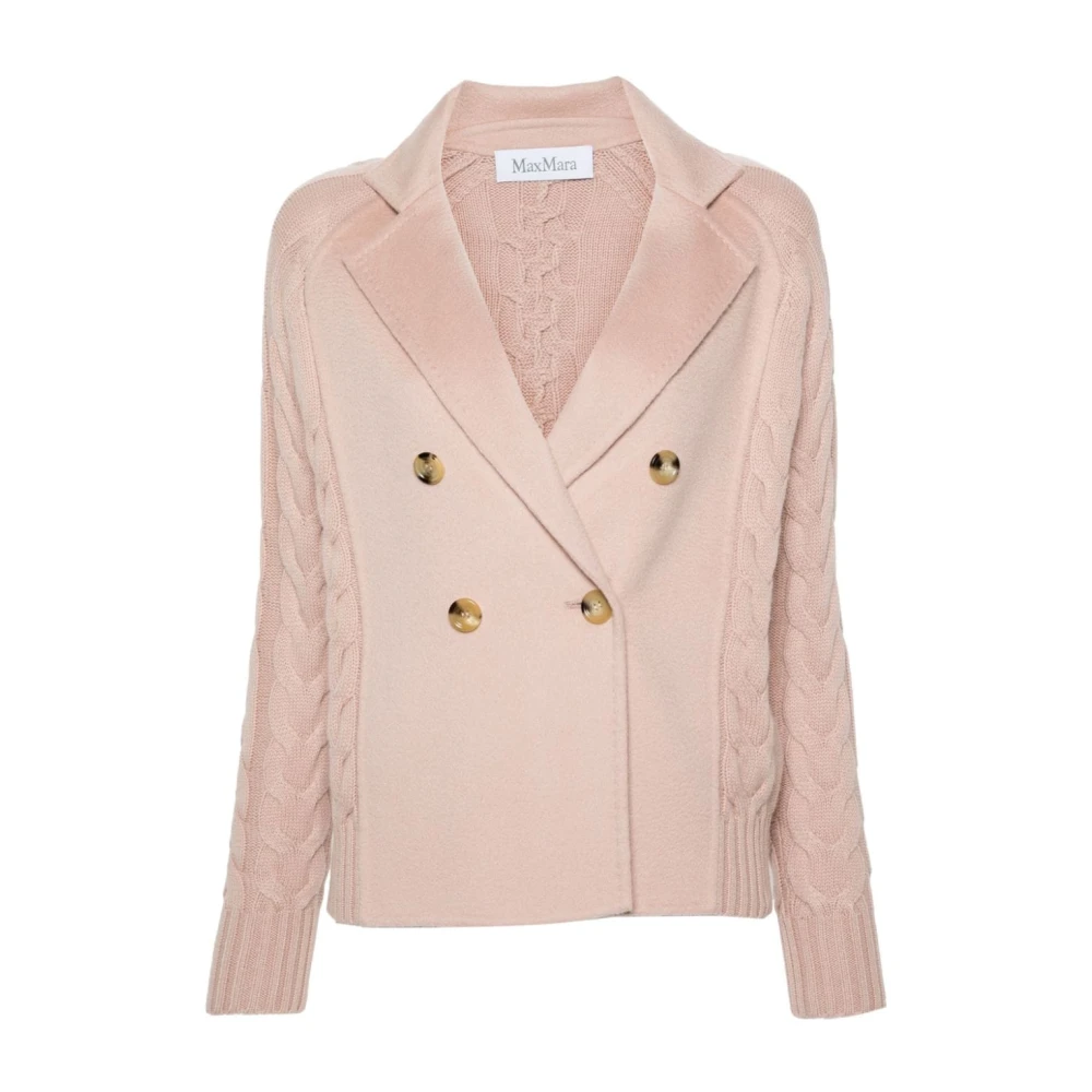 Max Mara Poederroze Kabeltrui Pink Dames
