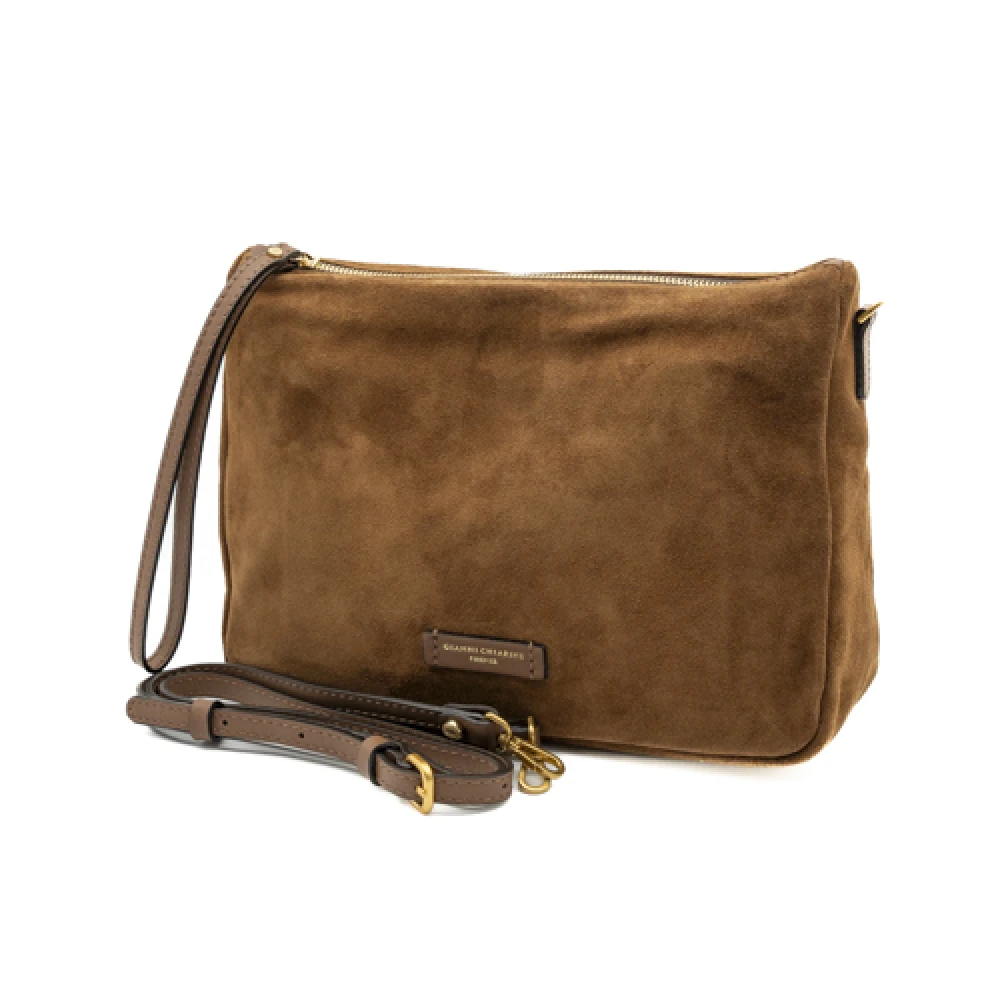 Gianni Chiarini Nora Pouch Cognac Läder Väska Brown, Dam