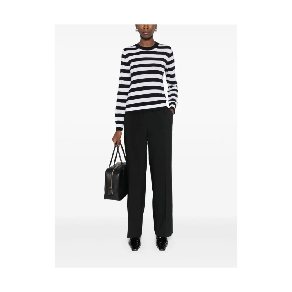 Birgitte Herskind Zwarte Crepe Straight Leg Broek Black Dames