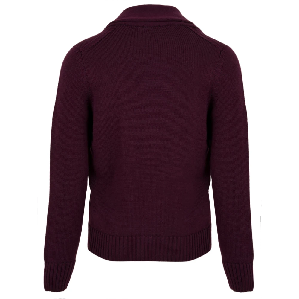 Drumohr Bordeaux Sweater Cardigan voor Heren Red Heren