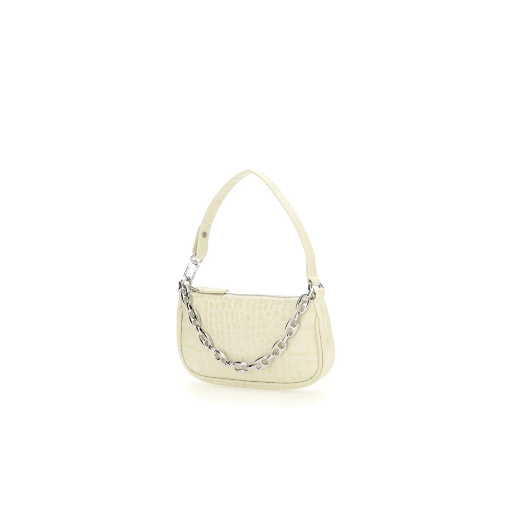 By FAR Mini Rachel Cream Croco Emboss Tas Beige Dames