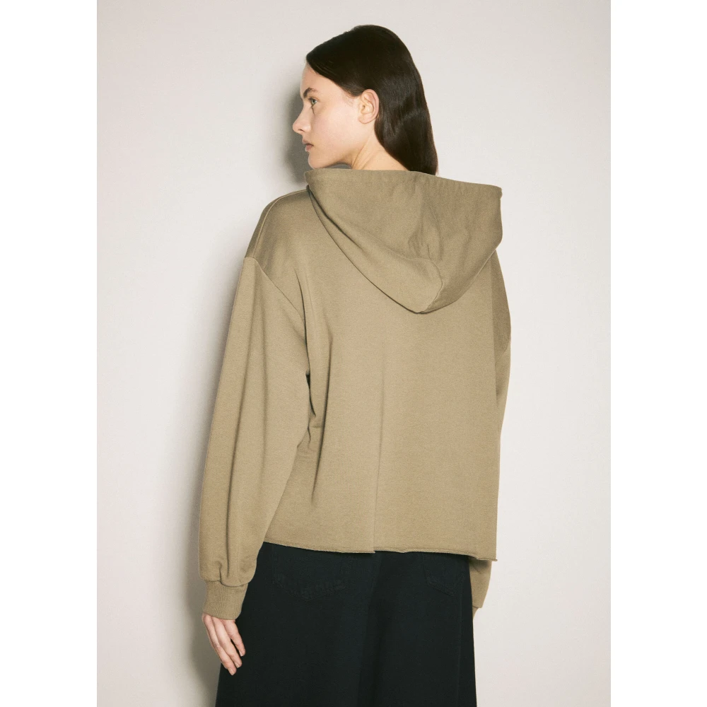 MM6 Maison Margiela Logo Patch Hoodie Sweatshirt Green Dames