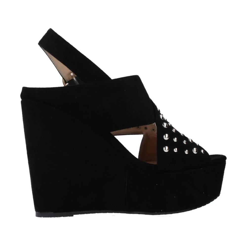 Yellow Mujer Negro - Cuñas De Gamuza Sandalias- Shoes - 38 Eu- Cuñas De Gamuza Sandalias