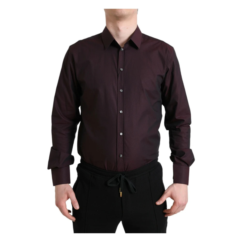 Dolce & Gabbana Men's Purple Martini Dress Shirt