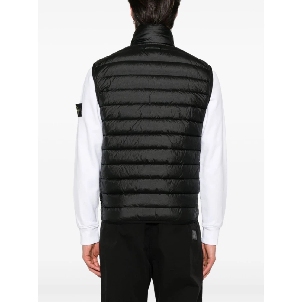 Stone Island Zwarte Gebreide Kleding Ss25 Black Heren