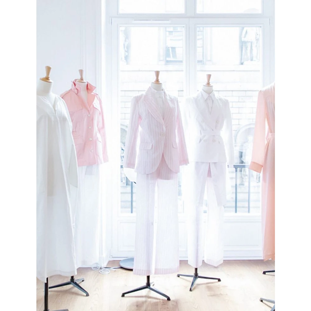 Ines De La Fressange Paris Neva jacket in pink cotton satin Pink Dames