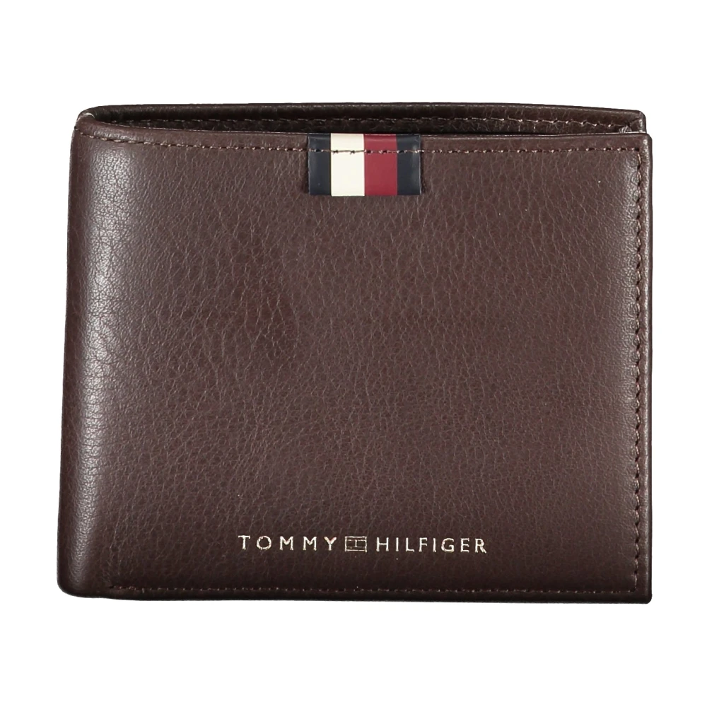 Tommy Hilfiger Heren Bruine Portemonnee met Contrastdetails Brown Heren