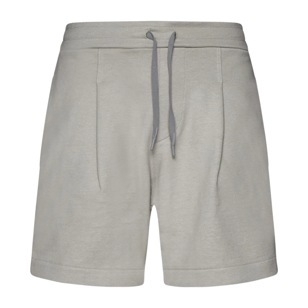 A Paper Kid Grijze Jersey Shorts met Plooien Gray Heren