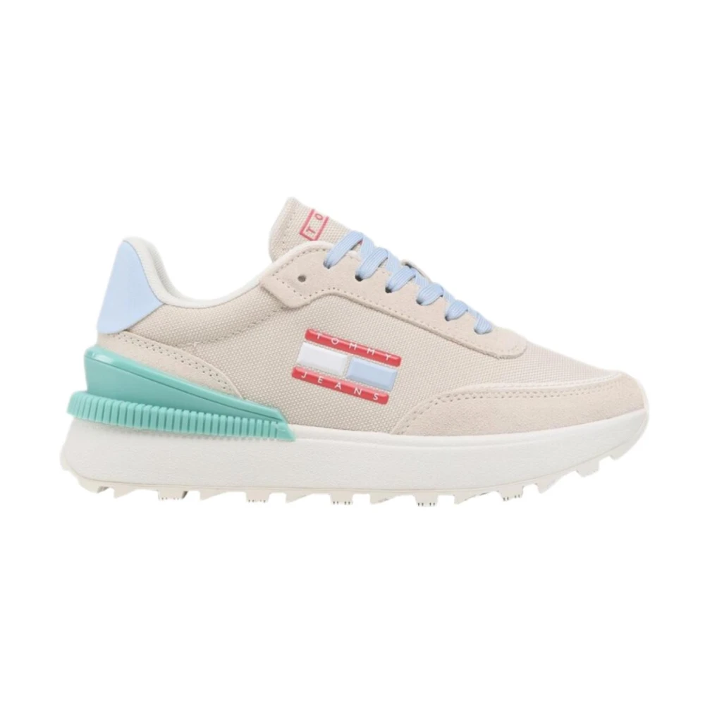 Tommy Hilfiger Women's Beige Classic Running Sneaker - Sneakers - 3 Uk - Shoes
