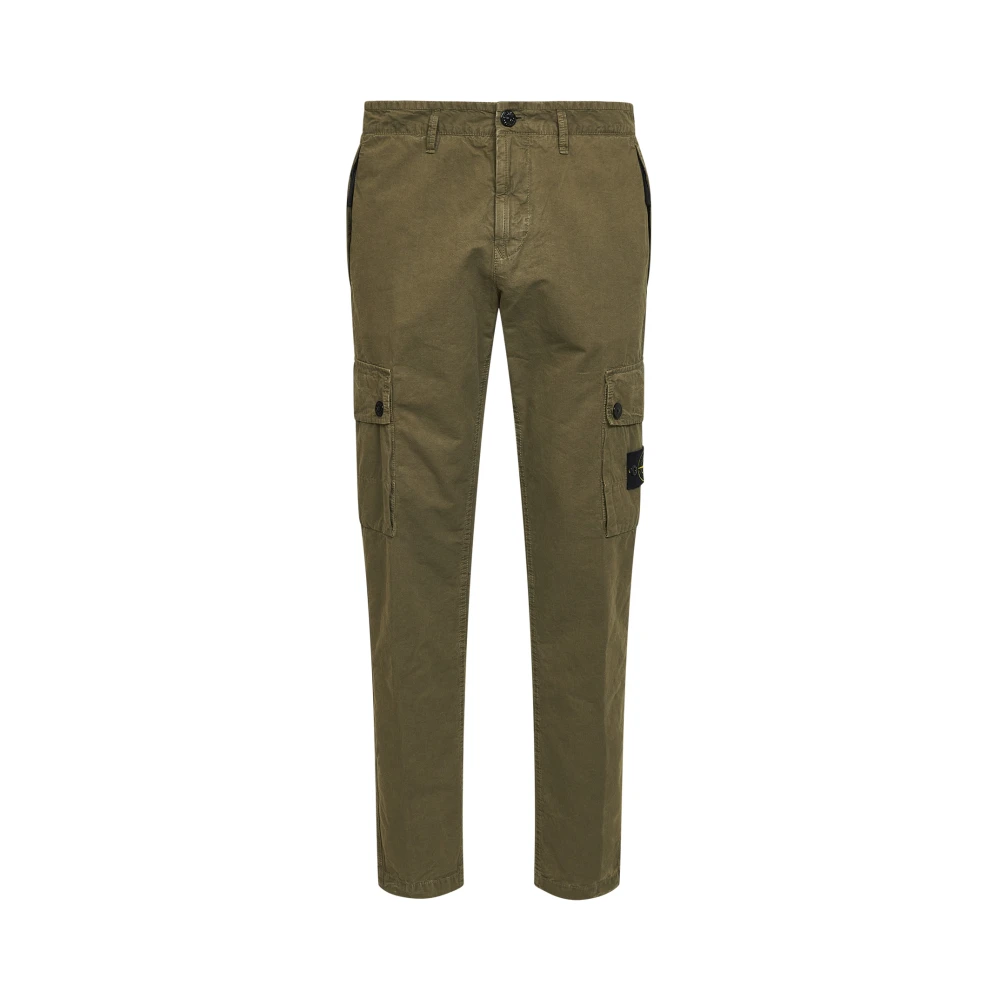 Stone Island Green Slim-Fit Trousers - Male - Slim-Fit Trousers - W32 - Trousers