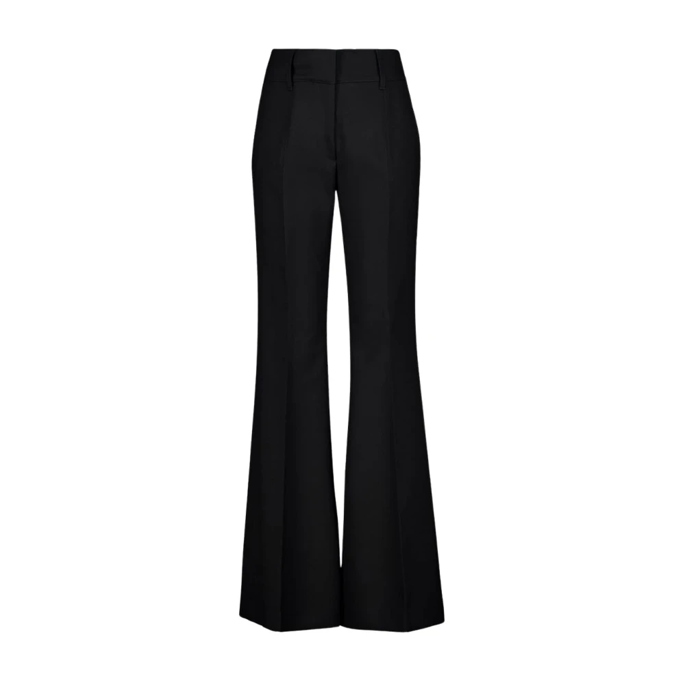 Gabriela Hearst Women's Blue Wool-Cashmere Flared Trousers